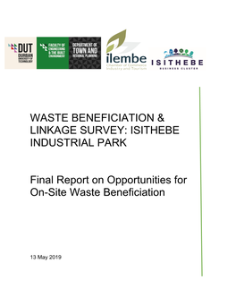 Waste Beneficiation & Linkage Survey: Isithebe Industrial