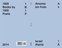 1000 Books by 1000 Poets 2014 1 B 1 P Amores Sin Fruto Israel Alanís