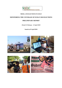 Monitoring the Coverage of Sudan 2010 Elections – Interim Report 4
