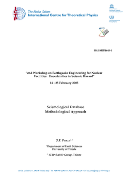 Seismological Database Methodological Approach