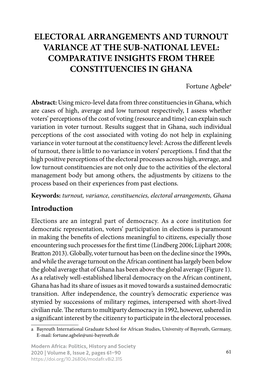 Comparative Insights from Three Constituencies in Ghana