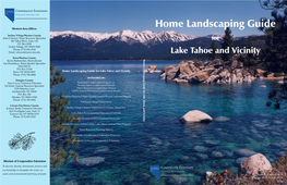 Home Landscaping Guide for Lake Tahoe and Vicinity