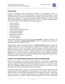 Multiprocessing: Architectures and Algorithms