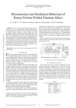 Microstructure and Mechanical Behaviuor of Rotary Friction Welded Titanium Alloys