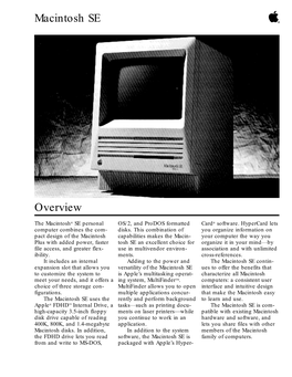 Macintosh SE ®