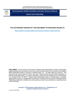 Northrop Grumman Newport News Paint Usage and NGNN Waiver Request for Thinning Coatings Forms in the Appendix Have Been Modified