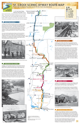 ST. CROIX SCENIC BYWAY ROUTE MAP the Nine Maps in This Historical Travel Guide Cover the 124 Miles of the St