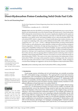 Direct-Hydrocarbon Proton-Conducting Solid Oxide Fuel Cells