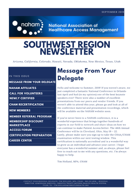 SW Newsletter September 2019