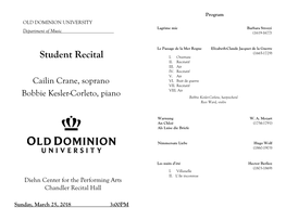 Student Recital I