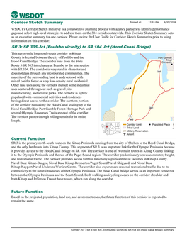 Hood Canal Bridge) This Seven-Mile Long North-South Corridor in Kitsap County Is Located Between the City of Poulsbo and the Hood Canal Bridge