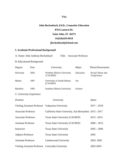 John Beckenbach CV.Pdf