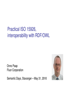 Practical ISO 15926, Interoperability with RDF/OWL