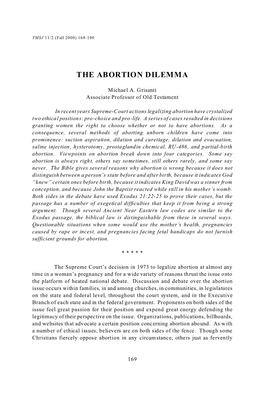 The Abortion Dilemma