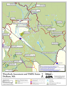 Dedham, MA Waterbody Assessment, 305(B)/303(D), and Total Maximum