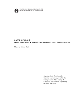 High Efficiency Image File Format Implementation