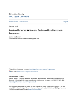 Creating Memories: Writing and Designing More Memorable Documents