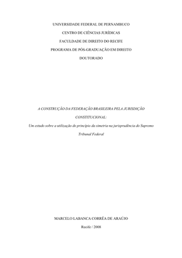 Universidade Federal De Pernambuco Centro De Ciências Jurídicas Faculdade De Direito Do Recife Programa De Pós-Graduação Em