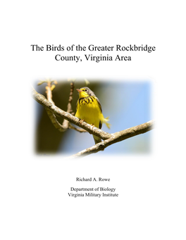 Birds of Rockbridge County