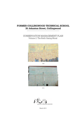 Conservation Management Plan, RBA Architects & Conservation Consultants, 2011