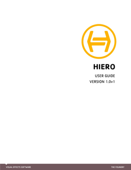 HIERO USER GUIDE VERSION 1.0V1 Hiero™ User Guide