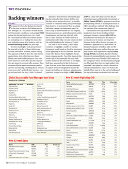 Backing Winners Ing the Odds Rather Than Trying to Find the Next Others (See Page 34)