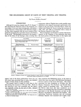 The Helderberg Group of Parts of West Virginia and Virginia