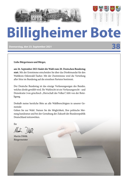 BILLIGHEIMER BOTE Seite 1