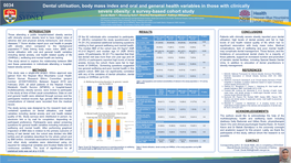 Dental Utilisation, Body Mass Index and Oral And