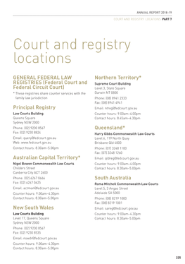 Federal Court of Australia Annual Report 2018-19