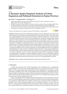 A Dynamic Spatio-Temporal Analysis of Urban Expansion and Pollutant Emissions in Fujian Province