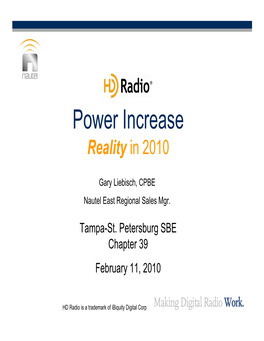Power Increase Reality in 2010