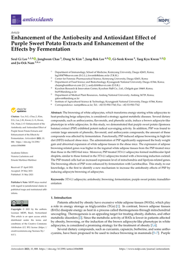 Enhancement of the Antiobesity and Antioxidant Effect of Purple Sweet Potato Extracts and Enhancement of the Effects by Fermentation