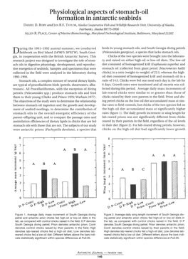 Physiological Aspects of Stomach-Oil Formation in Antarctic Seabirds DANIEL D