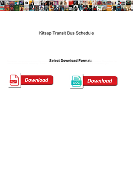 Kitsap Transit Bus Schedule