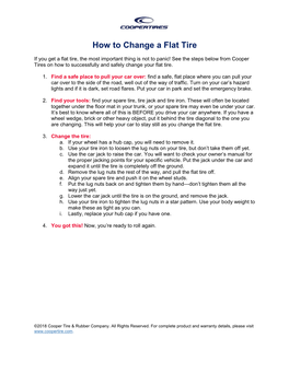 How to Change a Flat Tire