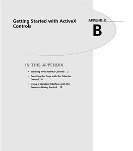 Getting Started with Activex Controls 3 APPENDIX B