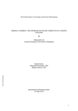 1 Making a Market: the Problem of Polish Carbon In