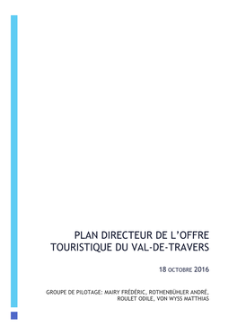 161018 Plan Directeur Tourism