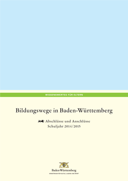 Bildungswege in Baden-Württemberg