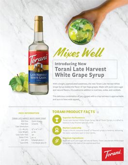 White Grape Sell Sheet