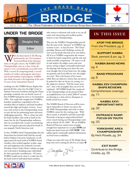 Bridge H Issue 104 the Official Publication of the North American Brass Band Association May, 2007