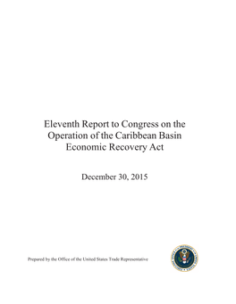 Report to Congress on the Operation of the Caribbean Basin Economic Recovery Act