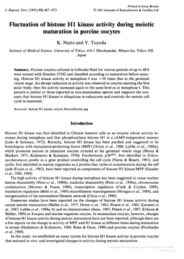 Maturation in Porcine Oocytes K