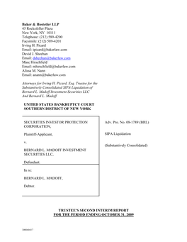 (212) 589-4201 Irving H. Picard Email: Ipicard@Bakerlaw.Com David J