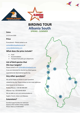 Birding Albania and Albanian Trip