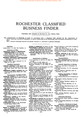 Rochester Classified Business Finder