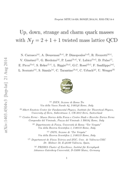 Up, Down, Strange and Charm Quark Masses with Nf=2+1+1 Twisted Mass Lattice