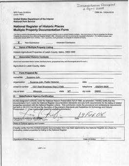 Agricultural Properties of Latah County, Idaho, 1855·1955