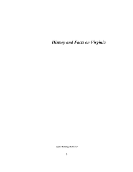 History and Facts on Virginia